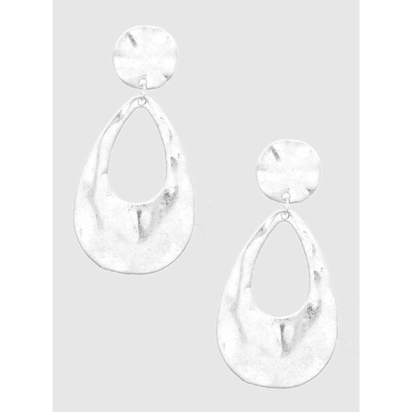 Jewelry - Silver Hammered Earrings